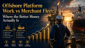 Read more about the article Offshore Platform Work vs Merchant Fleet: Where the Better Money Actually Is