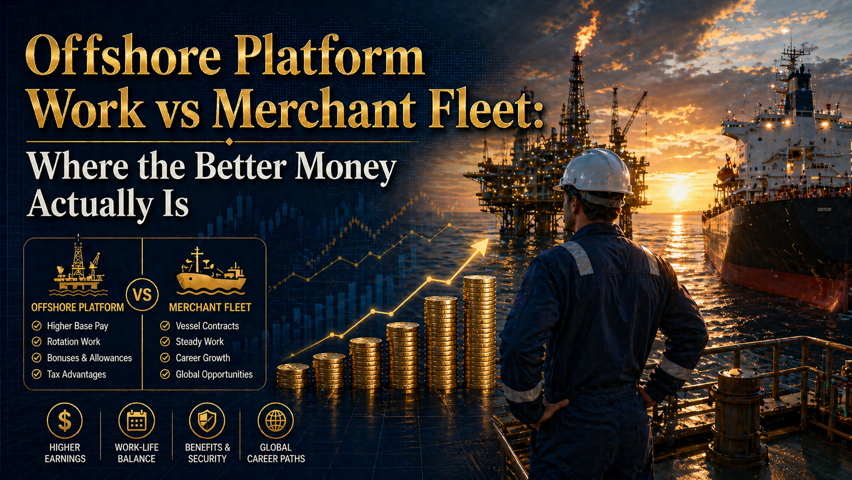 Read more about the article Offshore Platform Work vs Merchant Fleet: Where the Better Money Actually Is